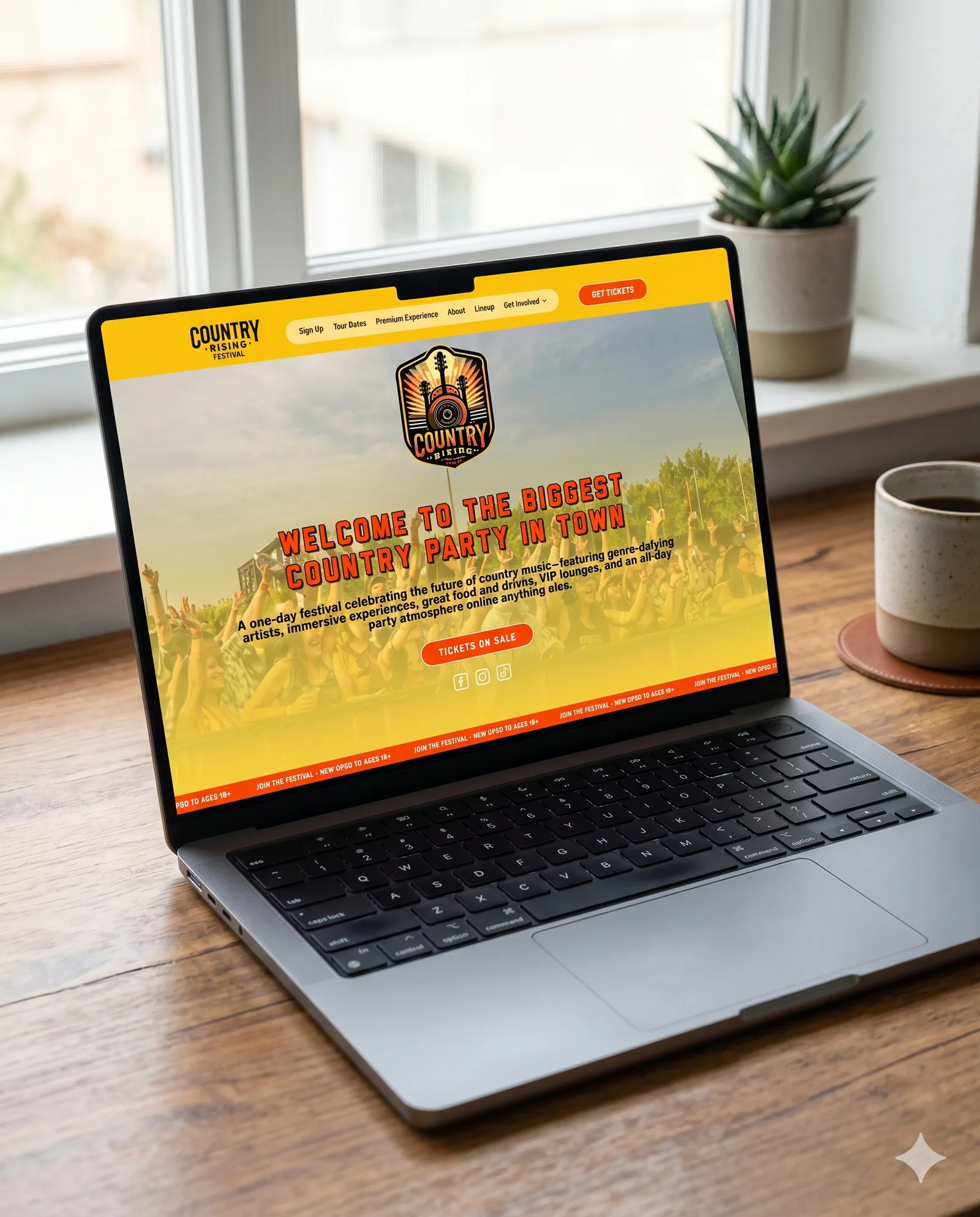 Website built for Country Rising Festival — country music festival website with multi-city lineup and ticketing