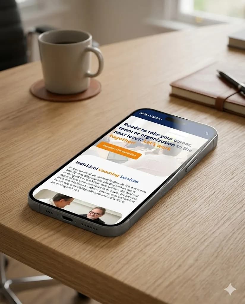 Website built for Julian Lighton — executive leadership coaching website